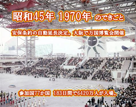 1970年1月20日|1分で分かる！激動の昭和史 昭和45年（1970年）そのときあなた。